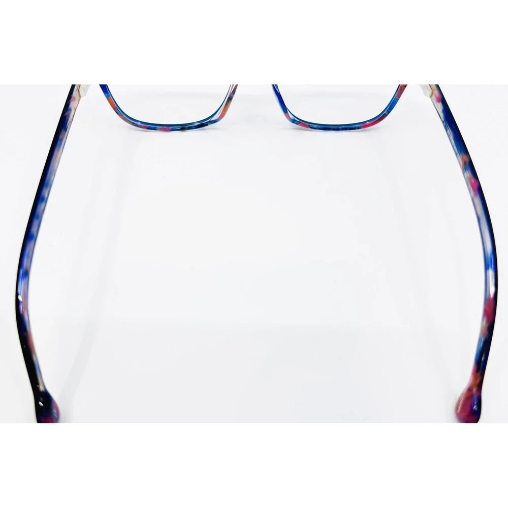 Lisa Loeb Eyewear Hula Hoop 9 Blue Eyeglass Frames Blueberry Swirl 49-15-125